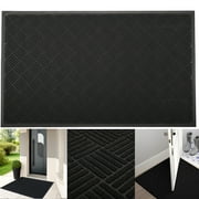 WANLISEL 3 x 5 ft Anti-Slip Carpet Door Mat, Entrance Floor Doormat, Industrial Entry Carpet Indoor Outdoor Entryway Rug, Black