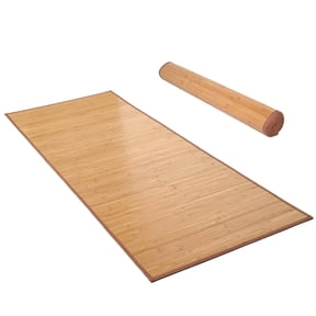 WANLISELL 29.5'' x 79'' Bamboo Rug, Natural Bamboo Floor Runner with Anti-Slip Backing, Bamboo Floor Mat for Bathroom Kitchen Corridor