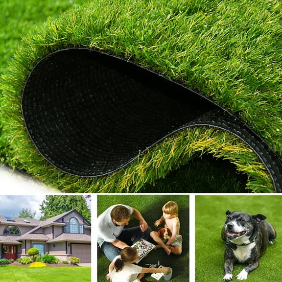 WANLISELL 3.3ft x 33ft Lawn Artificial Grass Turf, Artificial Turf Grass Rug for Dogs, Indoor Outdoor Fake Grass for Garden Patio Lawn