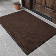 WANLISELL 3' x 5' Outdoor Mats, Non-Slip Large Doormat, Heavy Duty Entry Rug for Home & Commercial, Brown