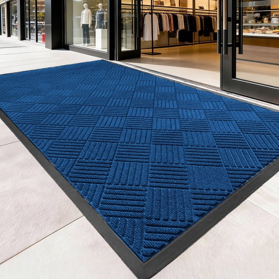 WANLISELL 3' x 5' Front Door Mat Outside Entrance Mat, Non Slip Rubber Backed Entry Rug Welcome Mat, Commercial Rugs for Entryway Indoor Outdoor