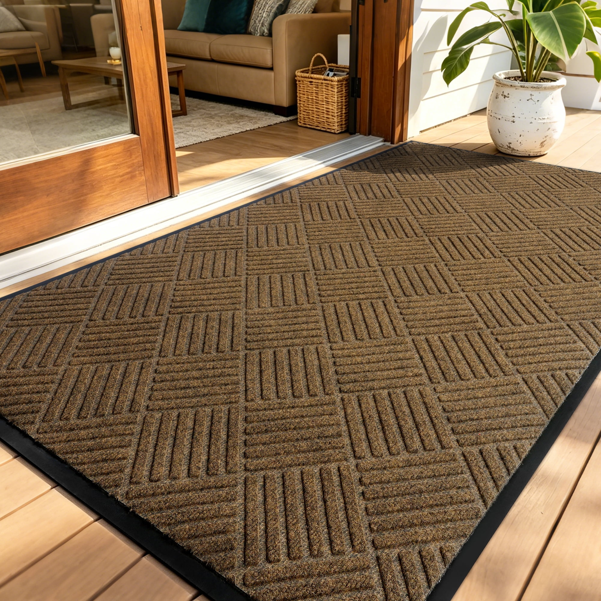 WANLISELL 3 x 5 ft Anti-Slip Carpet Door Mat, Entrance Floor Doormat ...