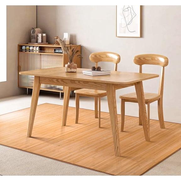 WANLISELL 5' x 8' Bamboo Area Rug, Non Slip Natural Bamboo Rug with Backing, Bamboo Floor Mat for Bathroom Kitchen