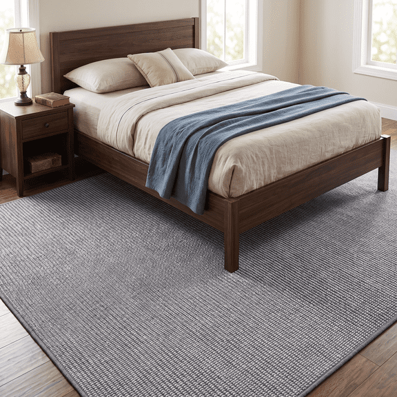 WANLISELL 6' x 9' Area Rugs for Living Room, Neutral Modern Washable Rug, Large Non-Slip Carpet for Bedroom Dining Room Office Playroom, Gray