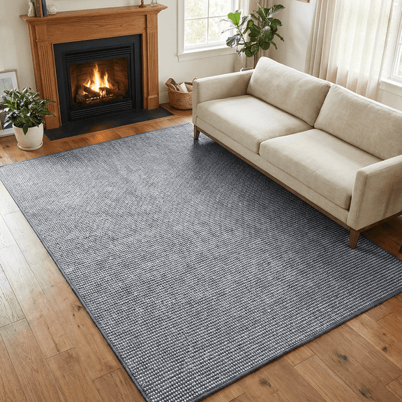 WANLISELL 6' x 9' Large Area Rugs for Living Room, Neutral Modern Washable Rug Bedroom Carpet for Home Decor, Gray & White