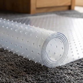 WANLISELL 72" x 36" Vinyl Carpet Protector, Non-Slip Plastic Runner Rug, Heavy Duty Office Chair Mat for Carpet, Clear