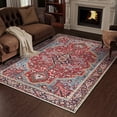 thumbnail image 1 of WANLISELL Area Rugs for Living Room, 4.6' x 6.6' Soft Red Rug with Non-Slip Backing, 1 of 6