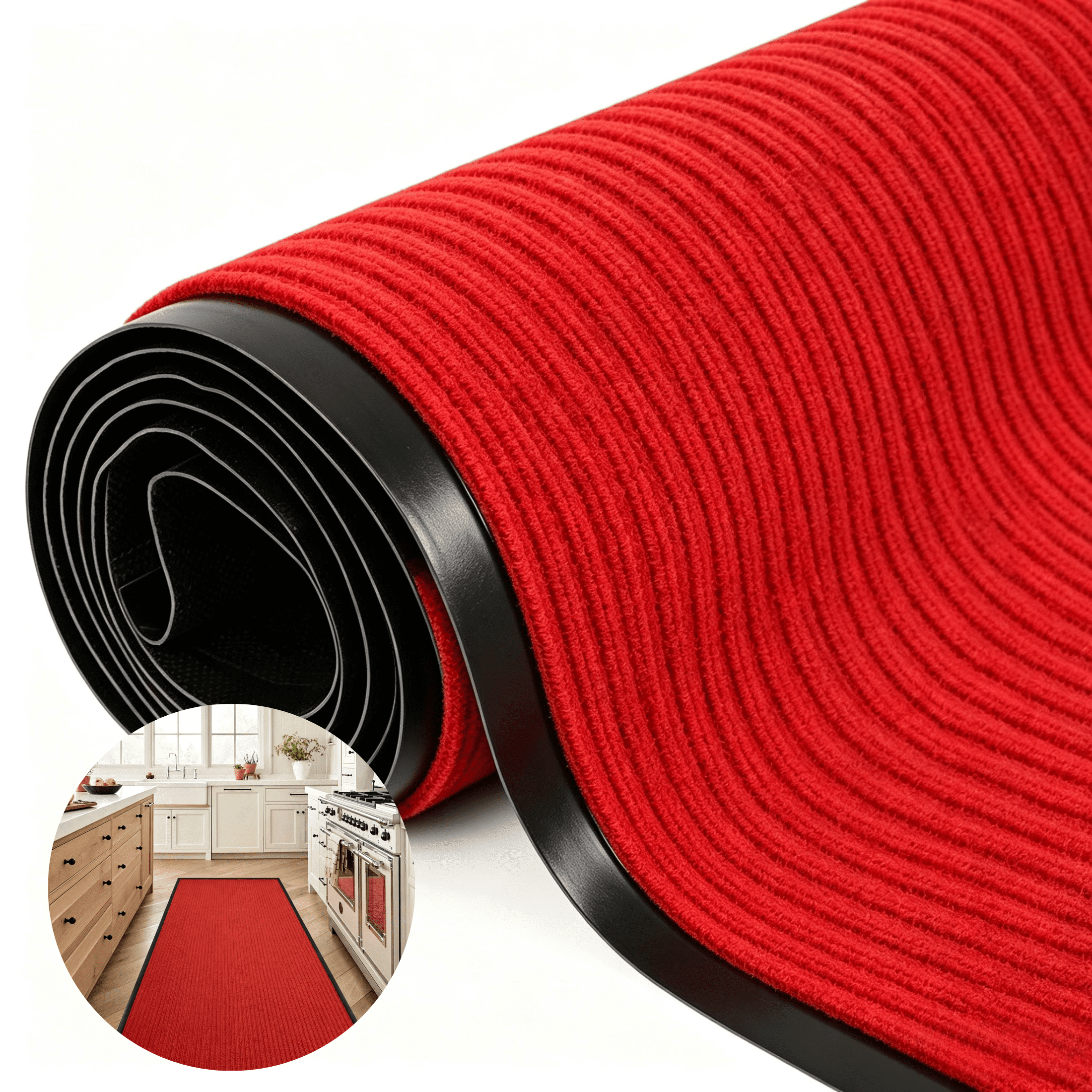 WANLISELL Commercial Runner Rug, 3' x 10' Red Carpet Runners, Non-Slip Indoor Outdoor Floor Mat for Weddings, Parties, Special Events