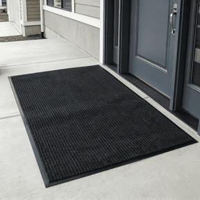 WANLISELL 3' x 5' Entrance Mat, Non Slip Large Doormat, Indoor Outdoor Front Door Mat for High Traffic Areas, Black