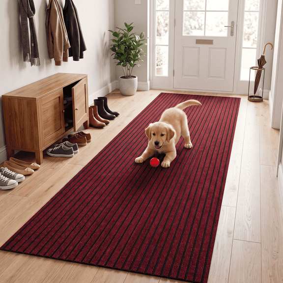 WANLISELL Runner Rug, 3' x 10' Non-Slip Commercial Floor Mat, Indoor Outdoor Carpet Runners for Hallway Kitchen Entryway Garage