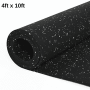 WANLISELL Rubber Gym Flooring Roll, 4' x 10' High Density Gym Floor Mats, Exercise Rubber Flooring for Home Gym Garage Basement