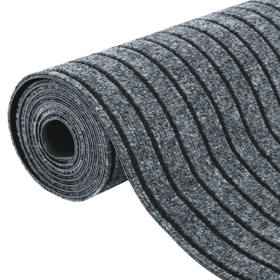 WANLISELL Runner Rug, 3ft x 10ft Commercial Floor Mat, Non-Slip Custom Size Rubber Backing Carpet Runners for Long Hallways, Kitchen, Balcony Entryway Doormat, Gray