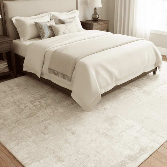 WANLISELL Washable Area Rugs, 6 x 9 ft Modern Abstract Rug for Living Room, Indoor Large Rug Carpet for Bedroom Office Home Decor, Beige