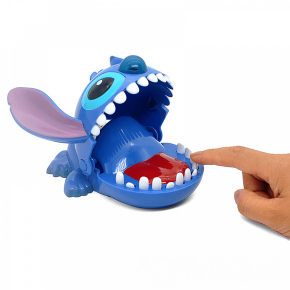 WANNGWEE Stitch Large Cartoon Biting Finger Toy - Fun Pulling Teeth Game for Kids, Parent-Child Interactive Play, Safe ABS Plastic Novelty Trick Toy (15x15x12cm), Great Gift for Children WW728#1695
