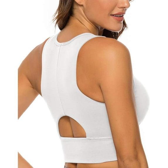 WANOSS Sports Bras for Women High Impact Sports Bra - Removable Padded Yoga Racerback Bra Workout Crop Tops