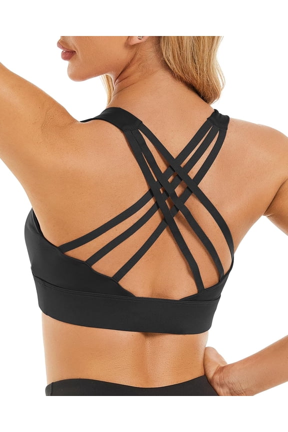 Sports Bras for Women High Impact Sports Bra - Removable Padded Yoga Racerback Bra Workout Crop Tops
