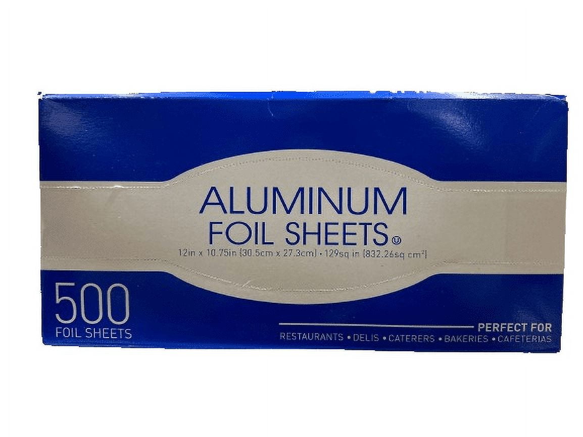 WANOWA Aluminum Silver 12 x10.75 Foil Sheet, 500 Count/Box