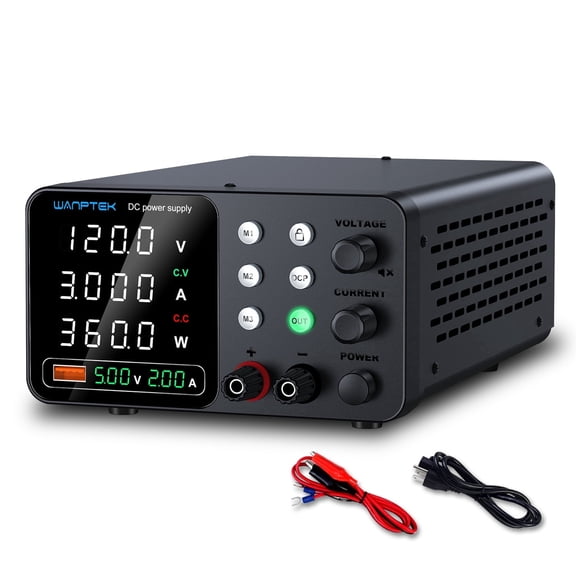 WANPTEK Adjustable DC Power Supply (0–120V/0–3A) With 4-Digit Led Display, Parameter Memory, And Usb Fast Charging—A Laboratory-Grade Desktop Power Supply For DIY Electronics Repair