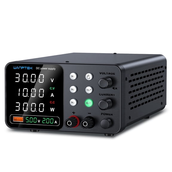 WANPTEK Adjustable DC Power Supply (0–30V/0–10A) With 4-Digit Led Display, Parameter Memory, And Usb Fast Charging—A Laboratory-Grade Desktop Power Supply For DIY Electronics Repair