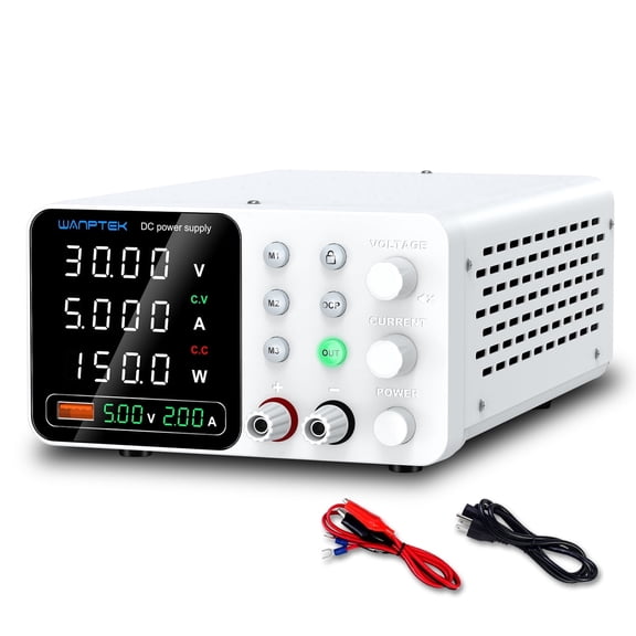 WANPTEK Adjustable DC Power Supply (0–30V/0–5A) With 4-Digit Led Display, Parameter Memory, And Usb Fast Charging—A Laboratory-Grade Desktop Power Supply For DIY Electronics Repair