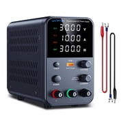 WANPTEK DC Bench Power Supply 30V 10A 300W, Overcurrent Protection,18W USB Fast Charging, 4-Digit LED Display