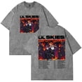 thumbnail image 1 of WANQIANG Lil Skies Too Much Too Fast Tour 2025 Merch Cotton washed T-shirt unisex fashion short sleeved round neck T-shirt, 1 of 5