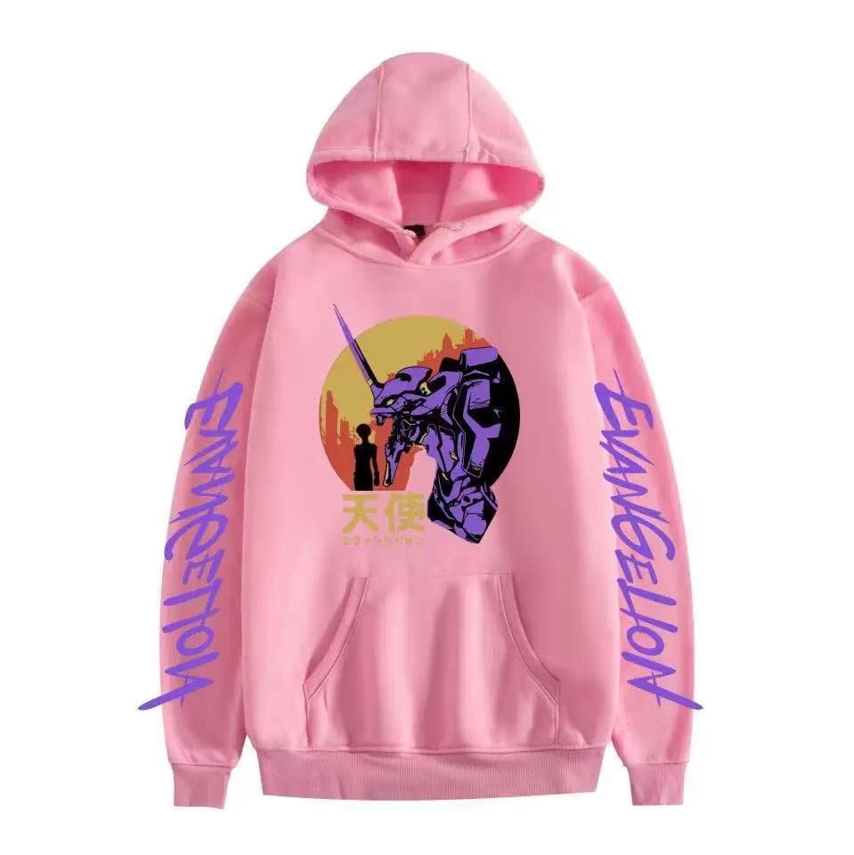 Eva Merch WANQIANG Neon Anime Genesis Evangelion Hoodie EVA-01 Berserkmode IKARI ...