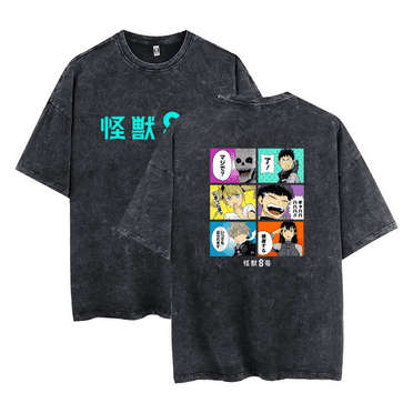 WANQIANG New Anime Merch Kaiju No.Eight T-Shirt Unisex Short Sleeve Crew Neck 100% Cotton Tee Cosplay