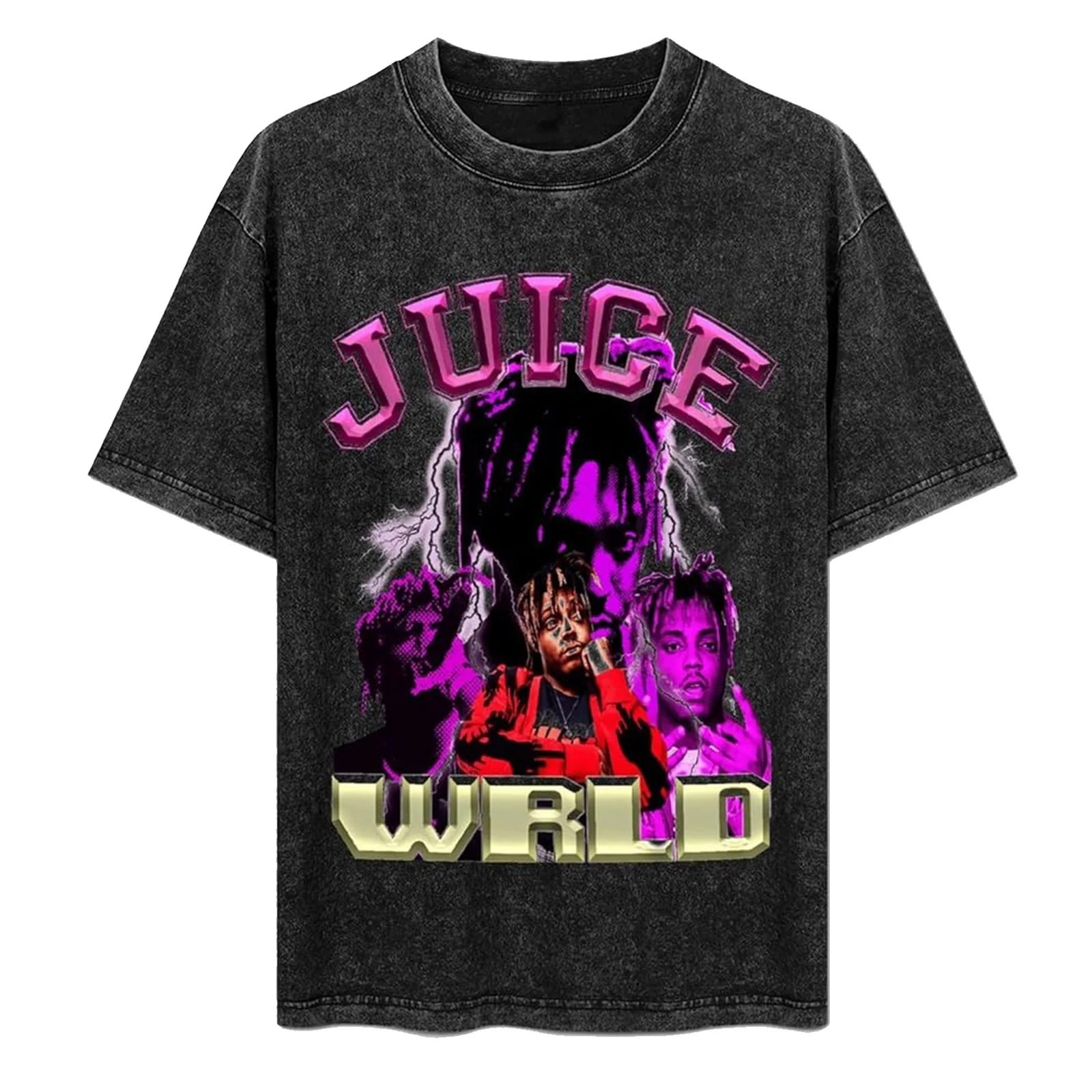 JUICE WRLD Rap T-shirt, Men's XL cotton black type Vintage Second Hand