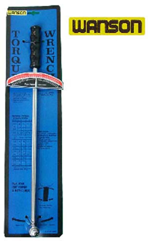 WANSON 18.25" (46.4 cm) Dual Scale Torque Wrench | Precision Tool for Mechanics & DIY Enthusiasts | Measures in Foot-Pounds & Metric | Essential for Accurate Bolt Tightening