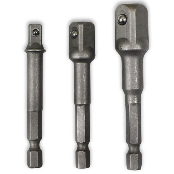WANSON Power Extension Bar Set | 3" (7.6 cm) | Chrome Vanadium Steel | Heat Treated | Square Drives 1/4, 3/8 & 1/2"