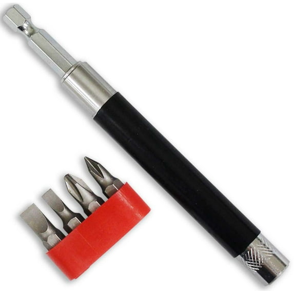 WANSON Starter Driver | Compact Pocket-Sized Screwdriver | Includes 4 Versatile Bits | Manual & Ratchet Compatible | Essential Toolbox Addition