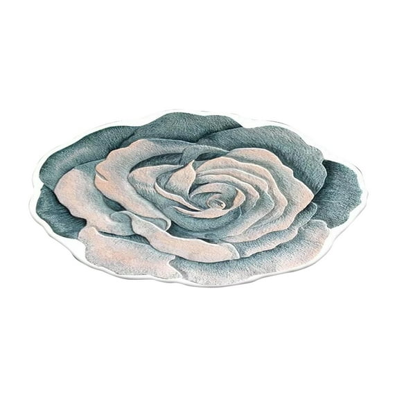 WANSPRINE Warehouse Sale Rugs For Dining Room Table SUPERIOR Indoor Area Rug Heat Transfer 3D Shaped Flower Floor Mat Sofa Bedroom Living Room Carpet