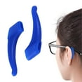 thumbnail image 1 of WANYNG 1 Pair Blue Silicone Anti-Slip Eyeglass Ear Grip Hooks, Comfortable Temple Tips for Glasses, Sunglasses, Sports Eyewear, Spectacles, 1.5 Inches, 1 of 5