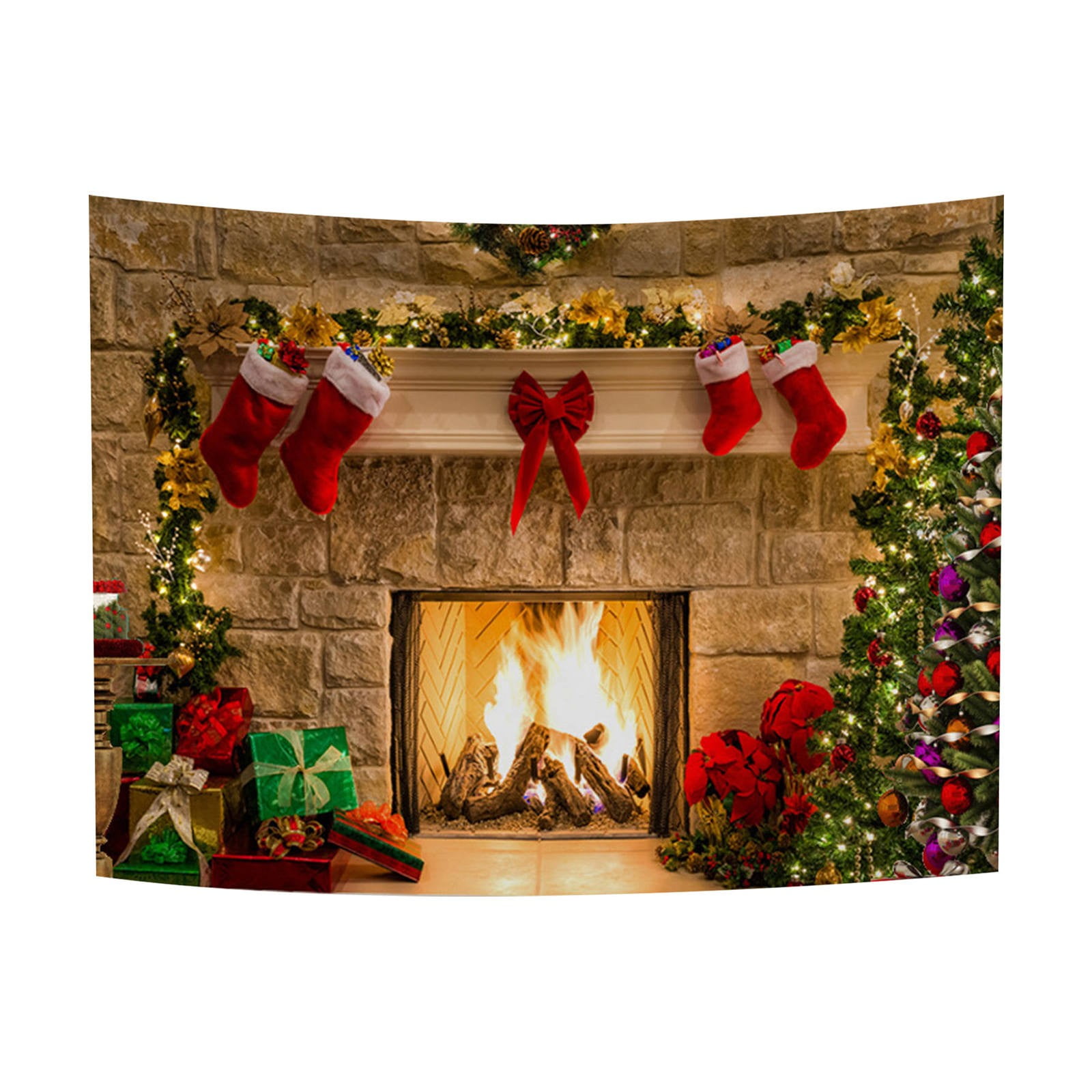 WANYNG Christmas Background Fabric Studio Shot Christmas Pattern Photography Background Blanket