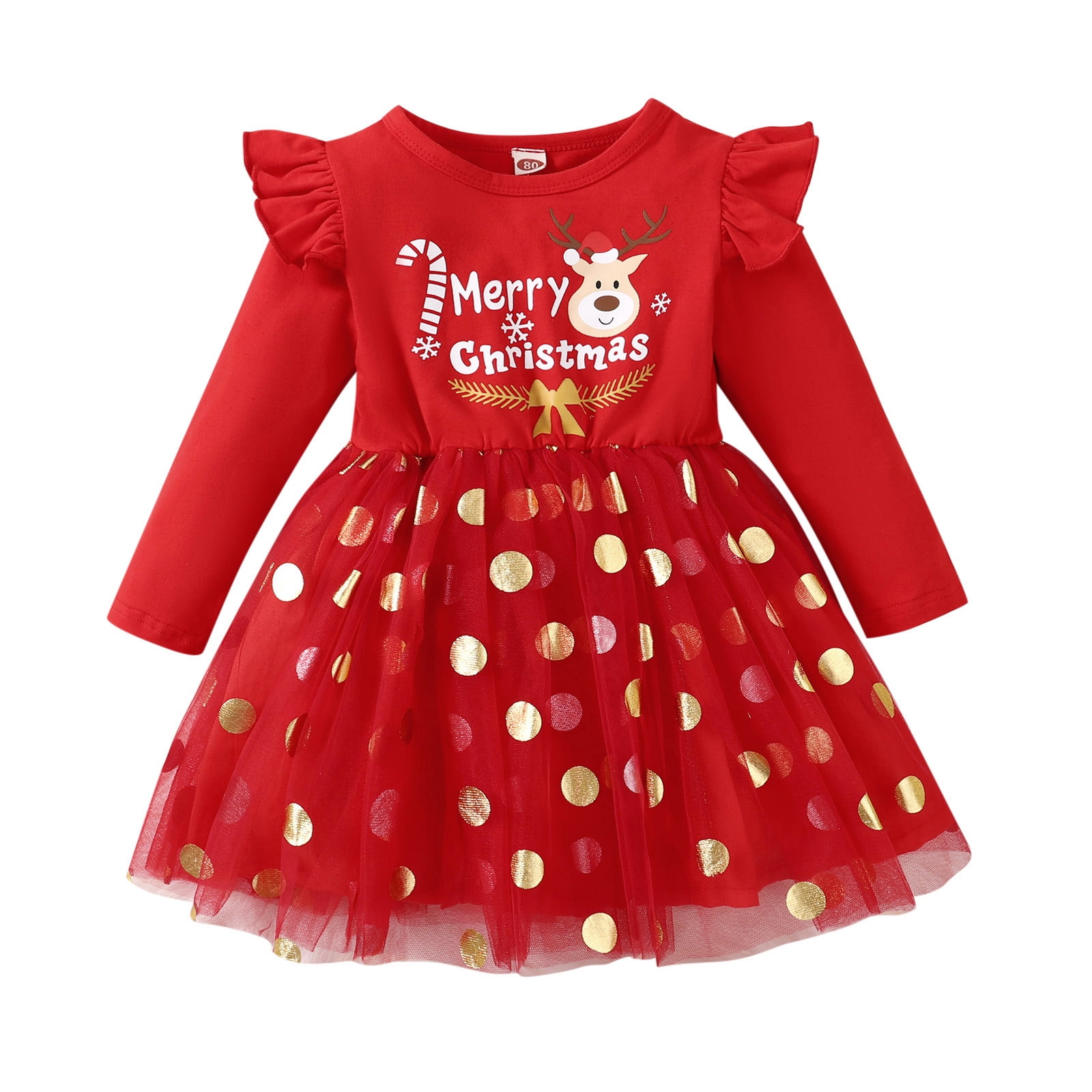 WANYNG Christmas Clothing for Girls Child Christmas Long Sleeve Deer ...