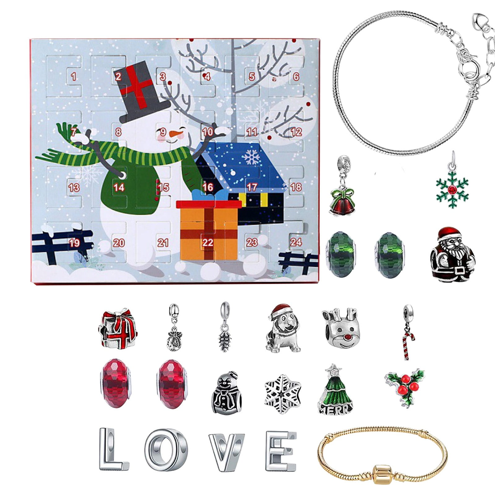 WANYNG Christmas Countdown Advent Calendar 2023 with Fashion DIY