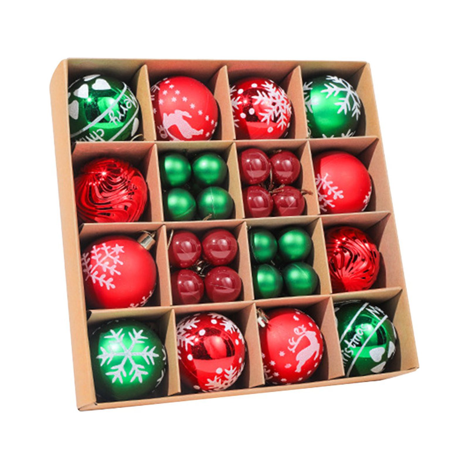 WANYNG Christmas Ornaments Set Of 28 Beautiful Colored Christmas Tree