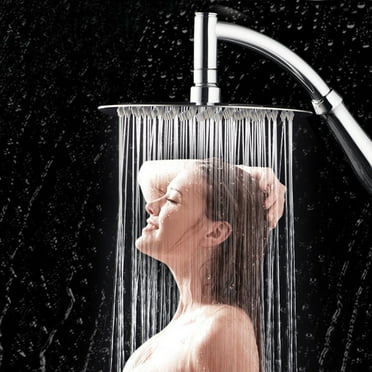 WANYNG High Turbo Pressure Shower Head Bathroom Hand Large Rainfall Water Saving Filter Detachable Shower Head with Led Lights