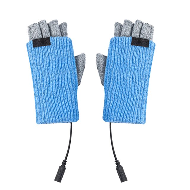 WANYNG Hiking Heated Gloves Winter Woman Half Finger Mittens Knitted