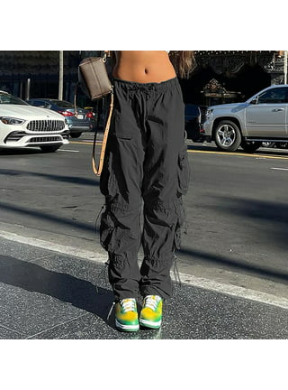 Girls Cargo Pants Autumn 2023 New Fried Street Suit Straight Wide Leg 12  Years Old 10 Girls 13 Pants 15 Youth