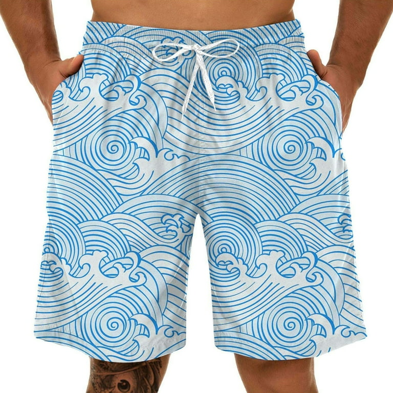 WANYNG Mens Spring Summer Casual Shorts Pants Printed Sports Beach