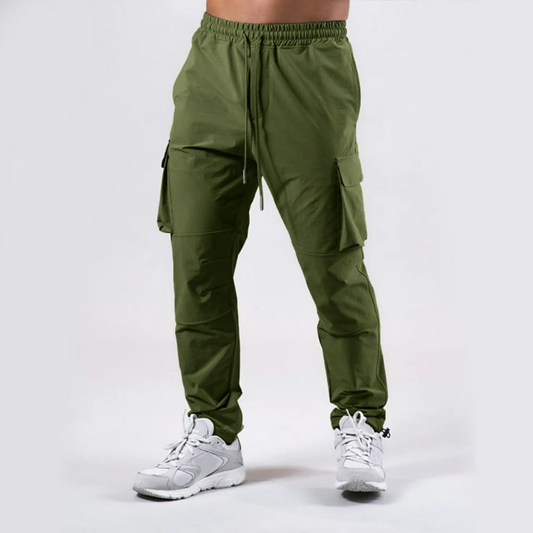 WANYNG pants for men Men s Joggers Elastic Waist Gym Running