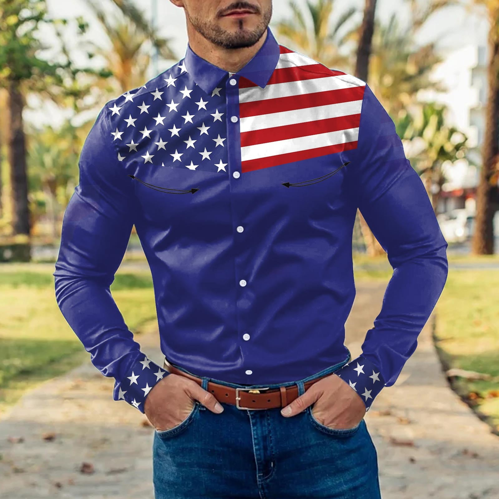 WANYNG polo shirts for men Striped Color Block Patchwork American