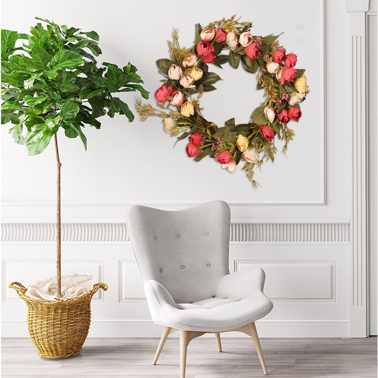 WANYR Gift,Valentine's Day Artificial Flower Rose Bud Circle Decorative