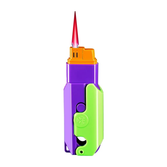WANYR Lighter,Gravity Radish Decompression Inflatable Red Flame Lighter Windproof Direct Charge Lighter,Gift for Men