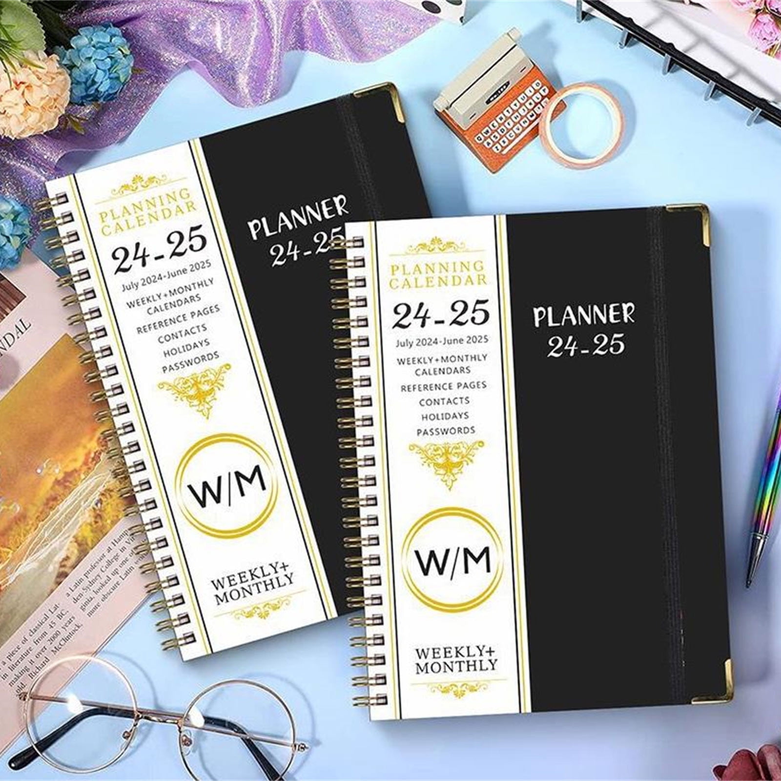 WANYR notebook，20242025 English Schedule A5 Plan Book With Separating
