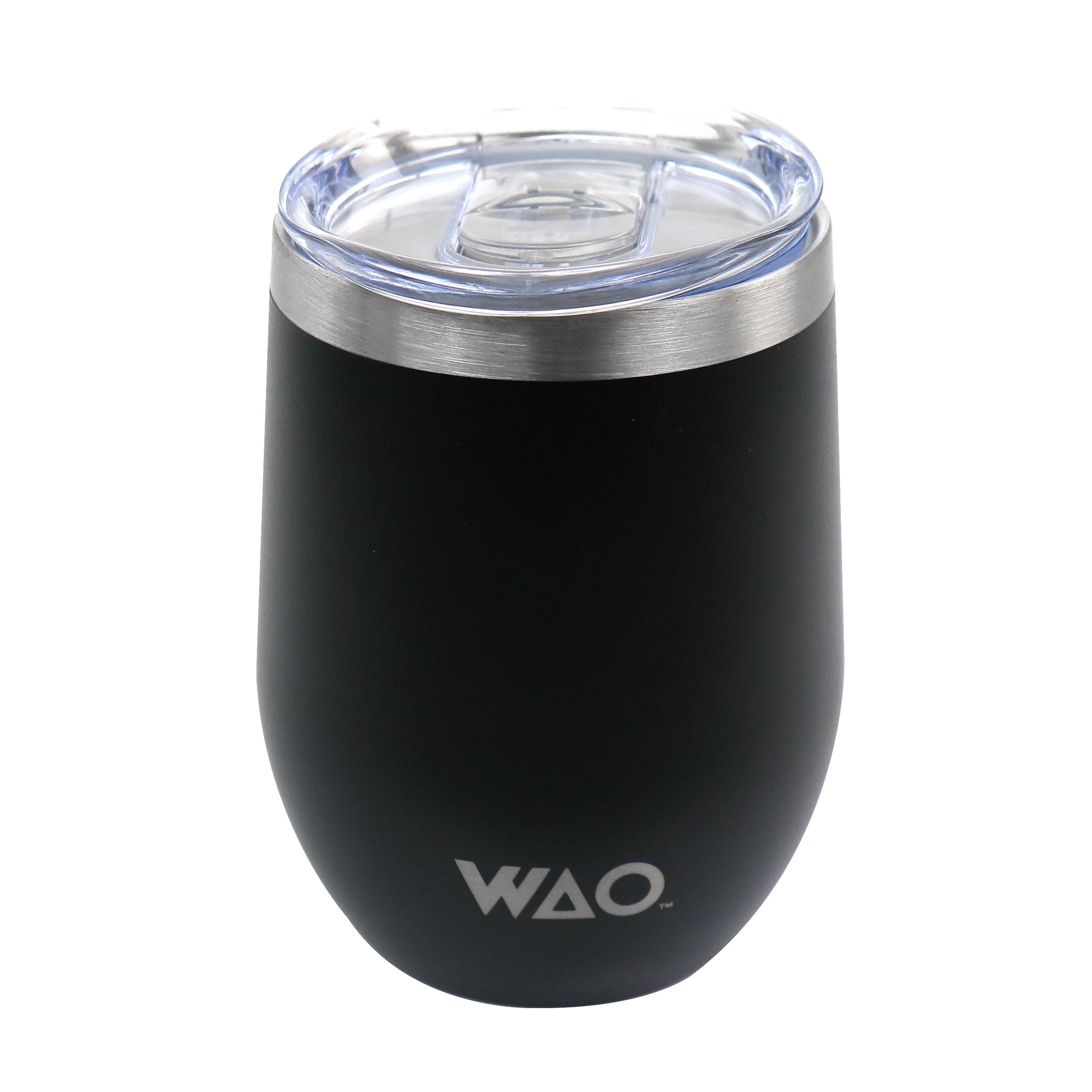 Black Stainless Steel Insulated Travel Tumbler with Acrylic Lid