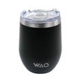 thumbnail image 1 of WAO 12 Ounce Stainless Steel Thermal Wine Tumbler with Lid in Black, 1 of 7