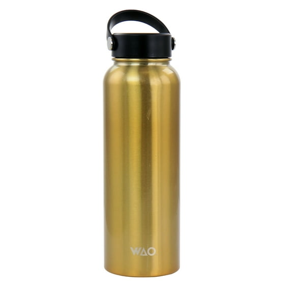 WAO 131022.01 38 oz Stainless Steel Insulated Thermal Bottle with Lid, Dark Gold